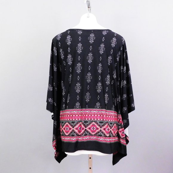 Ivory Love Women Shirt Black Multi L - Picture 3 of 5